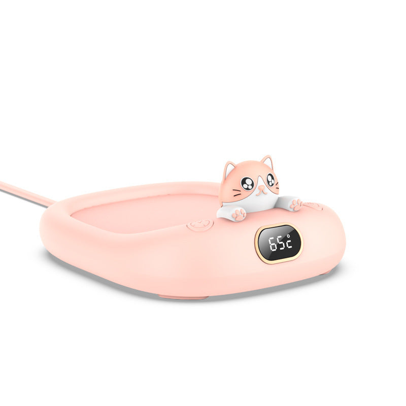 Home Office Cute Pet Constant Temperature Cup Warming Kitchen DealSniper.net M326 Pink 220V US