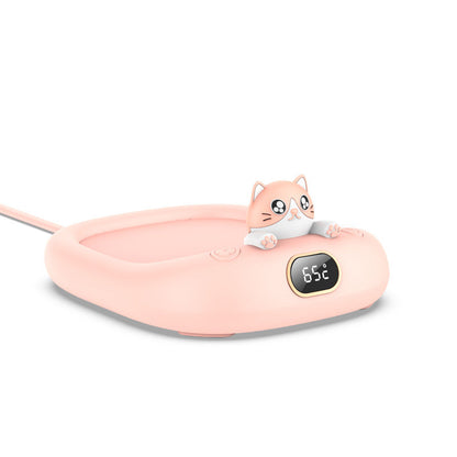 Home Office Cute Pet Constant Temperature Cup Warming Kitchen DealSniper.net M326 Pink 220V US
