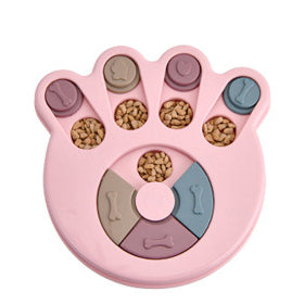 Dog Puzzle Toys Increase IQ Interactive Slow Dispensing Feeding Pets Gym From House Pink Footprint