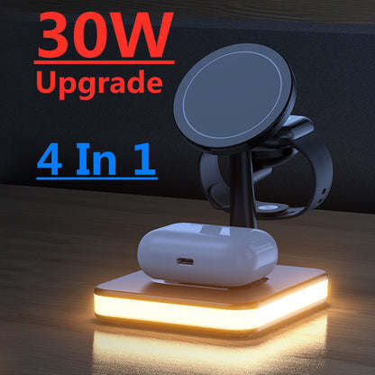 4 In 1 Magnetic Wireless Charger Stand Fast Charging Dock Station Gadgets dealsniper-net