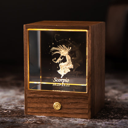 Crystal LED Table Lamp USB Power Decor Constellation Light Home Decor dealsniper-net Scorpio