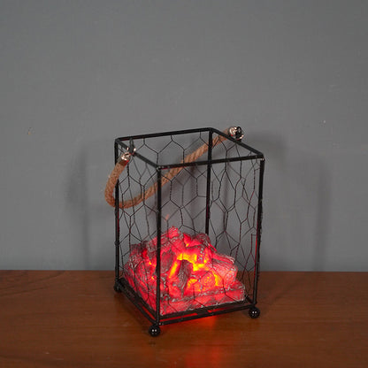 LED Flame Light Home Simulated Charcoal Fireplace Lamp Home Decor Gym From House Charcoal C