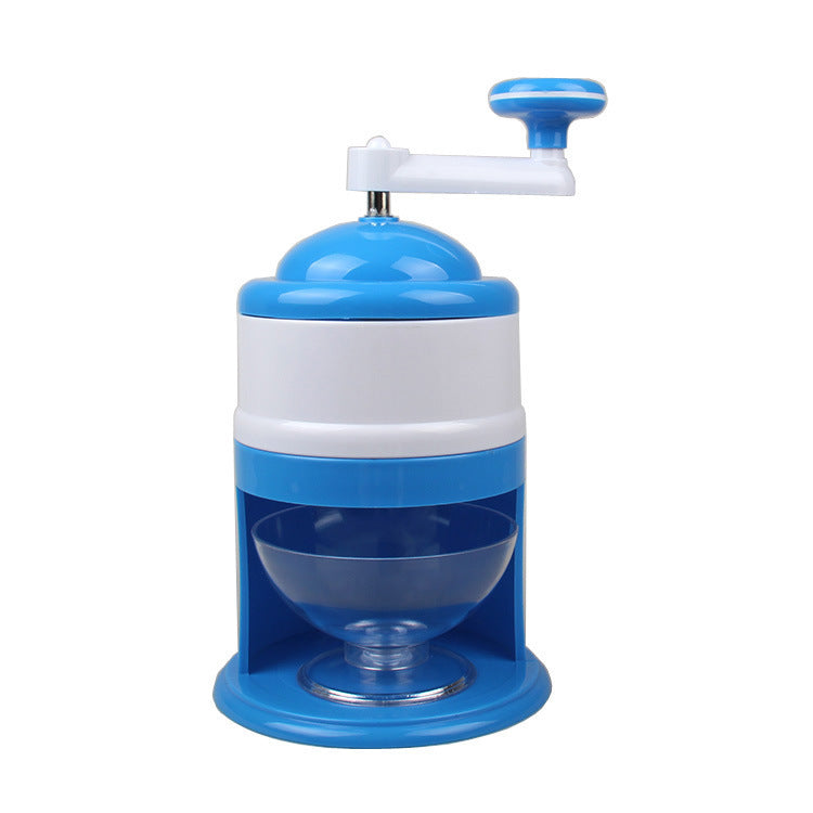 Portable Manual Ice Crushers Hand Crank Ice Shaver Household Kitchen Kitchen DealSniper.net Blue and white color