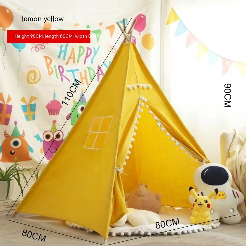 Children's Indoor Tent Princess Castle Play House Toys Pets DealSniper.net 110cm Lemon Yellow