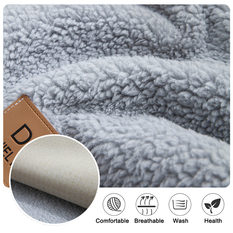 Modern Solid Color Winter Lamb Wool Sofa Towel Home Decor dealsniper-net