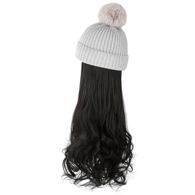 Autumn And Winter New Removable Fashion Woolen Hat Beauty Gym From House Gray Black Brown