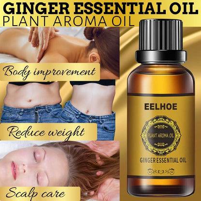 Belly Drainage Ginger Oil Natural Therapy Lymphatic Essential Massage Liquid USA