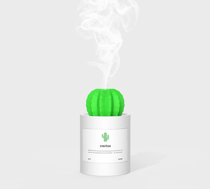 Air Humidifier Soft LED Light Cactus Ultrasonic Aroma Essential House DealSniper.net White USB