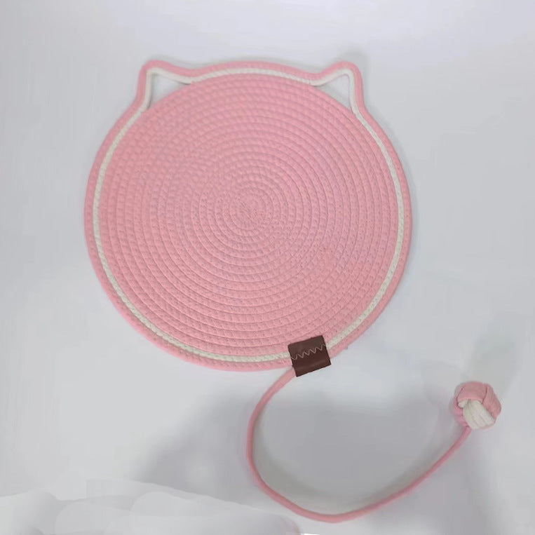 Braided Cotton Rope Cat Claw Mat Self Hi Ball One Piece Pets DealSniper.net Pink Toy Ball