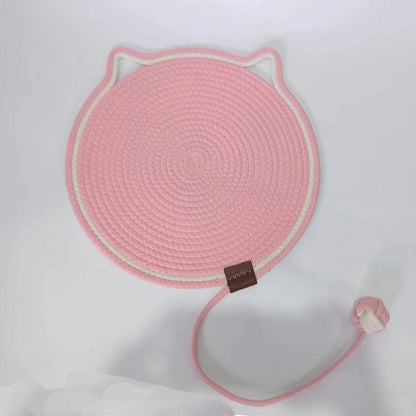 Braided Cotton Rope Cat Claw Mat Self Hi Ball One Piece Pets DealSniper.net Pink Toy Ball