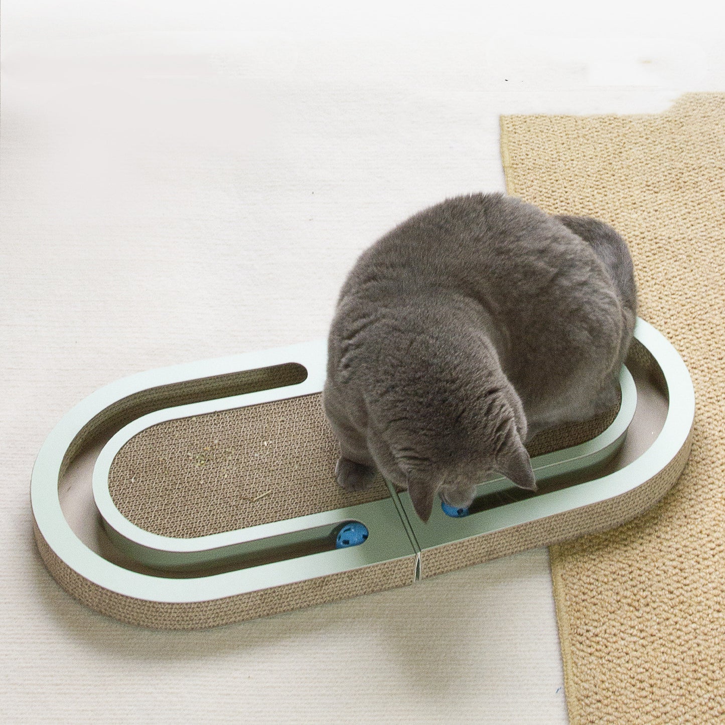 Corrugated Paper Folding Cat Grab Board Pets dealsniper-net