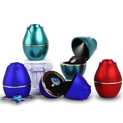 Creative Roses Shape LED Light Jewelry Packing Box Jewelry DealSniper.net