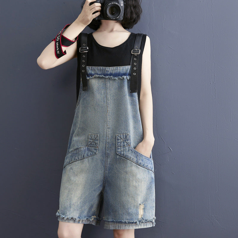 New Literary Large Size Fat Sister Jean Suspenders Female Women DealSniper.net