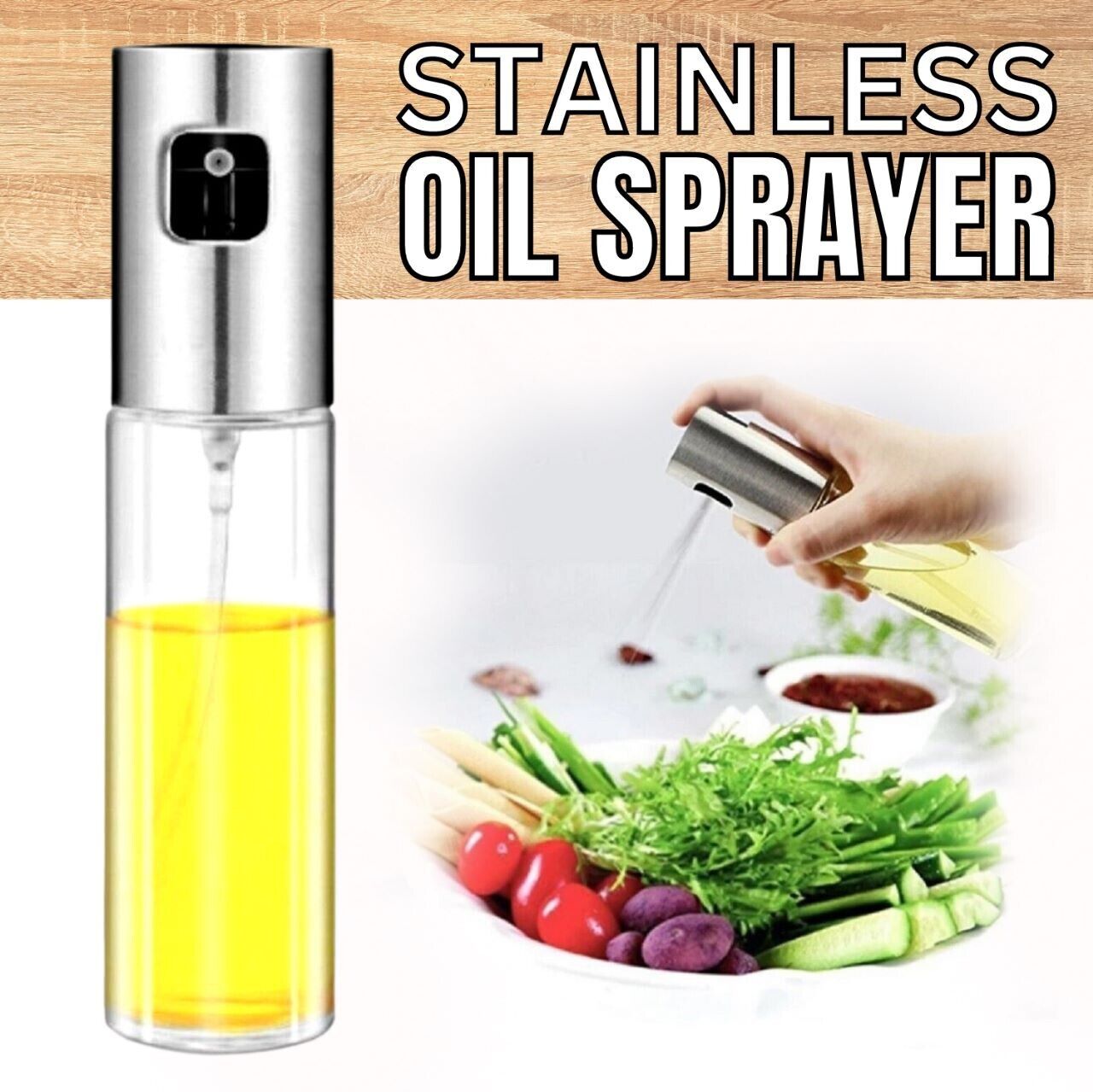 Olive Oil Sprayer Mister, Portable Spray Bottle Oil Sprayer For Cooking & Baking Kitchen DealSniper.net