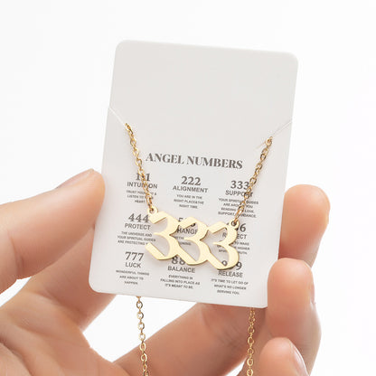 Women's New Angel Lucky Digital Pendant Necklace