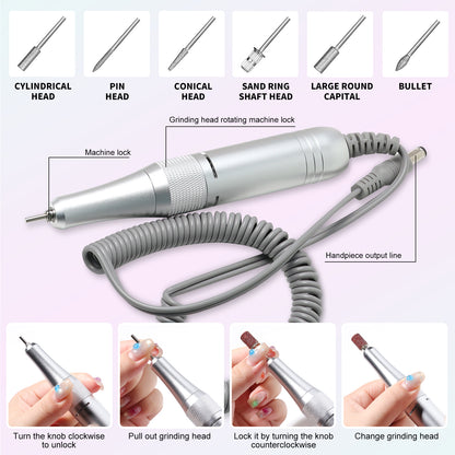 Professional Rechargeable Nail Drill Machine - 45000RPM Glitter Beauty dealsniper-net