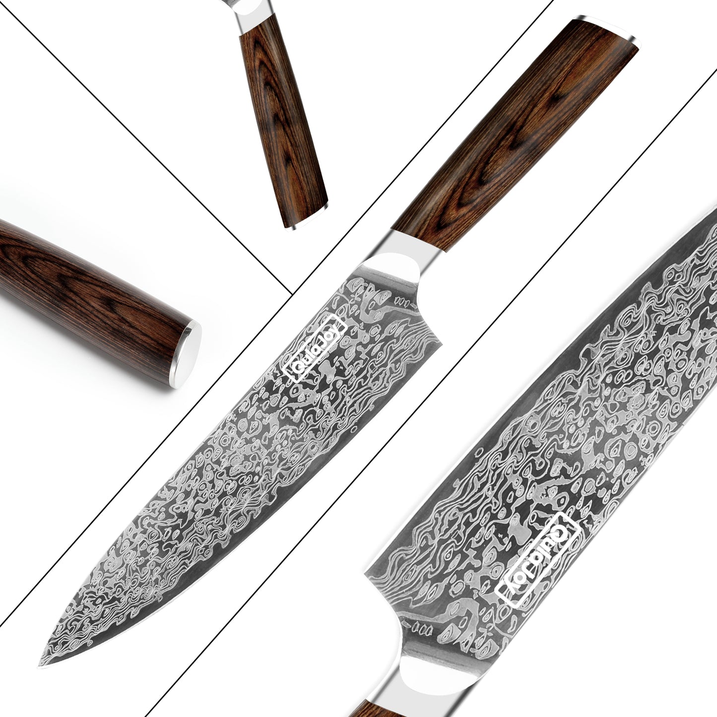 Qulajoy Japanese Chef Knife Kitchen Knife High Carbon German Steel Cooking Knives Damascus Pattern Japanese Knife With Ergonomic Handle For Home Kitchen Outdoor Kitchen DealSniper.net