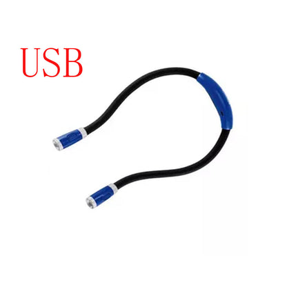 Flexible Neck Hug Book Light With LED Reading Lamp Gadgets dealsniper-net Blue USB