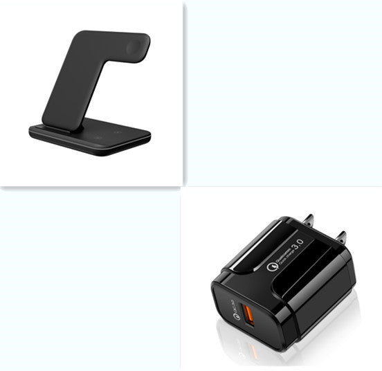 Compatible With Three-in-one Bracket Wireless Charger Electronics DealSniper.net Black US PLUG