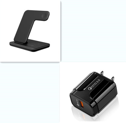 Compatible With Three-in-one Bracket Wireless Charger Electronics DealSniper.net Black US PLUG