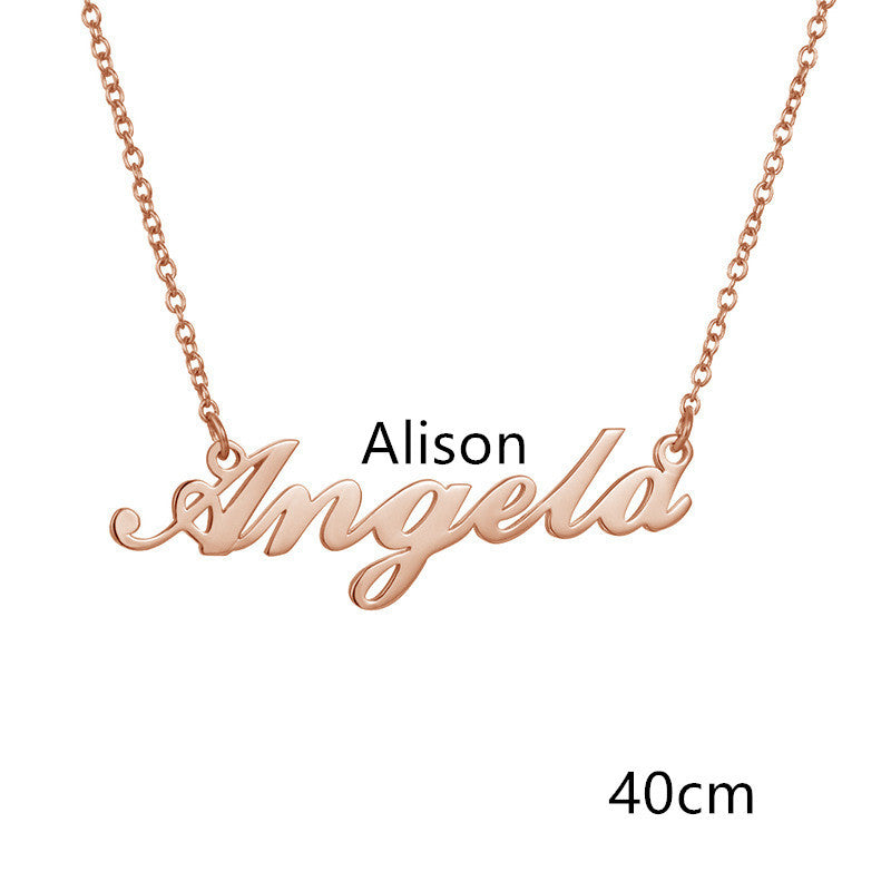 Necklace Alloy Pendant Font Fascinating Pendant Custom