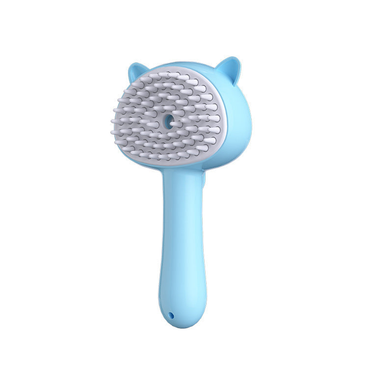 Hair Cleaning Brush With Mist Multifunctional Cat Grooming Pets dealsniper-net 18x9.5x5cm Blue