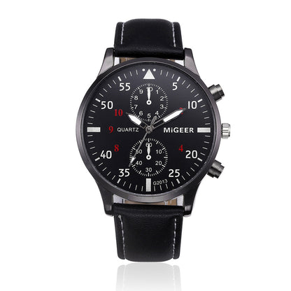 Retro Design Leather Band Watches Men Top Brand Men DealSniper.net Black