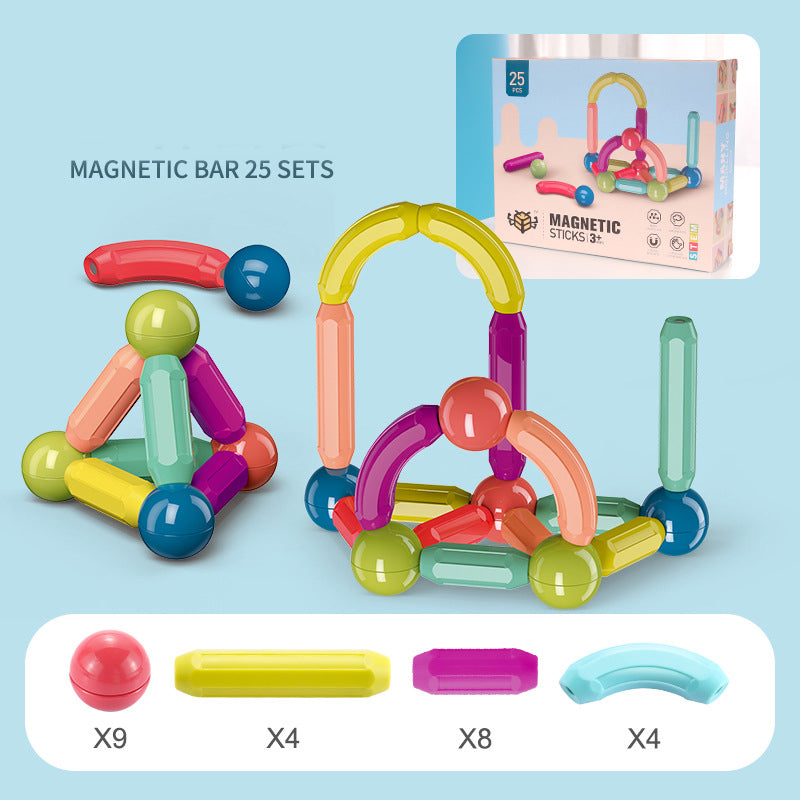 Baby Toys Magnetic Stick Building Blocks Game Magnets Children Set Kids Gym From House 25pcs
