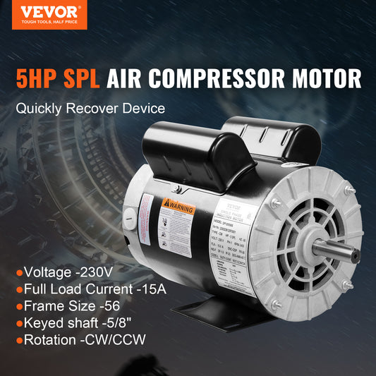 Air Compressor Motor 230V 15 Amps Electric Motor Tools dealsniper-net