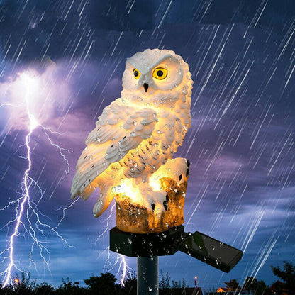 Solar Power LED Owl Parrot Lawn Light Outdoor Lamp