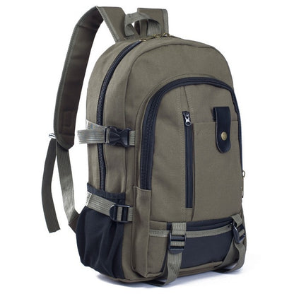 Men's Backpacks Canvas Backpack Student Bags Men DealSniper.net Military Green