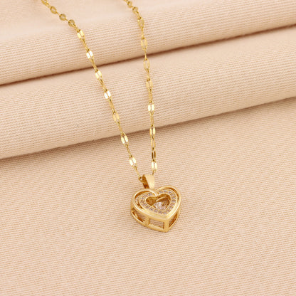 Valentines Day Gift Double-layer Smart Love Pendant Jewelry dealsniper-net