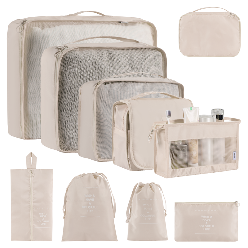 Home Fashion Simple Solid Color Storage Bag House dealsniper-net Beige 10Set