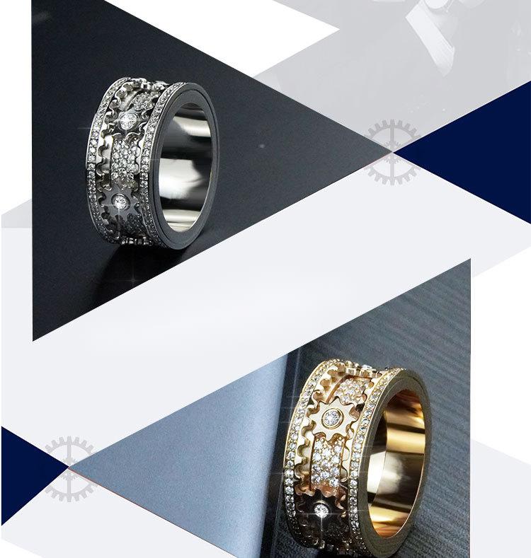 Inlaid stone inlaid with gypsophila diamond gear Jewelry Gym From House