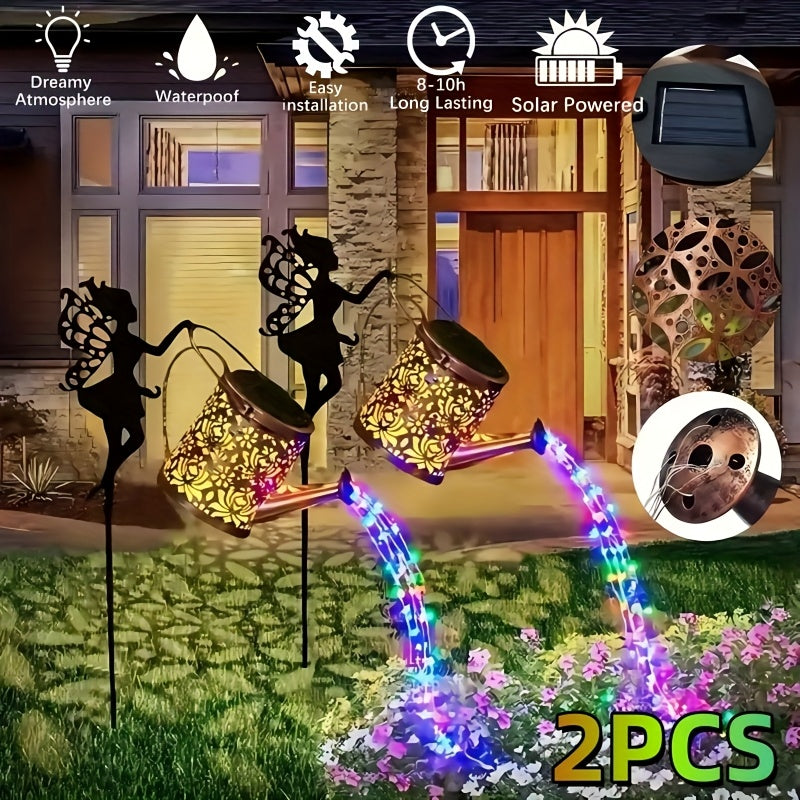 2PCS Solar Garden Decorative Lamp Outdoor Landscape Lamp Outdoor Gym From House
