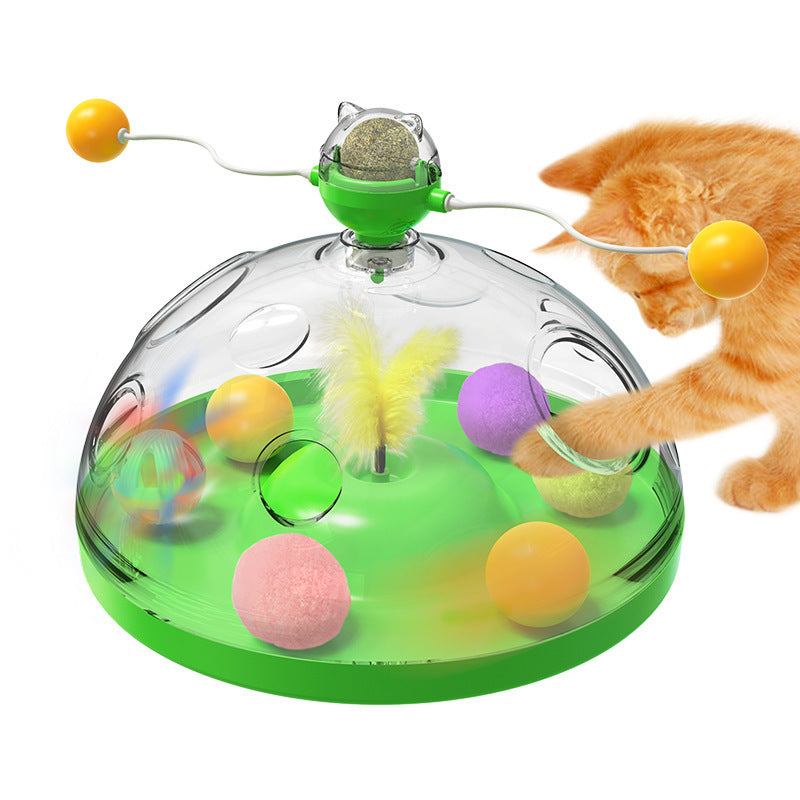 Meows Windmill Funny Cat Toys Interactive Multifunctional Turntable Pets dealsniper-net