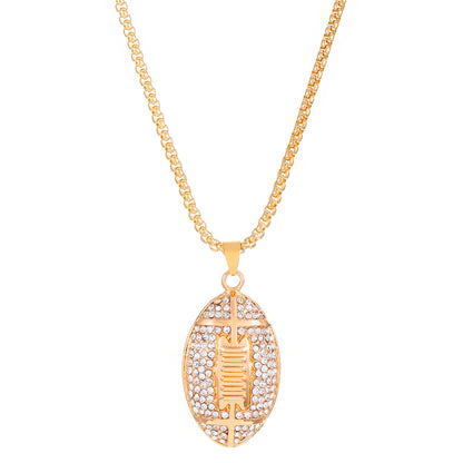 American Football Pendant Necklace Jewelry dealsniper-net