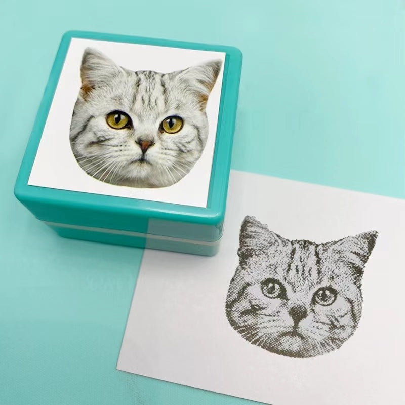 Custom-Made Pet Portrait Stamp DIY For Dog Figure Seal Pets Gym From House Green