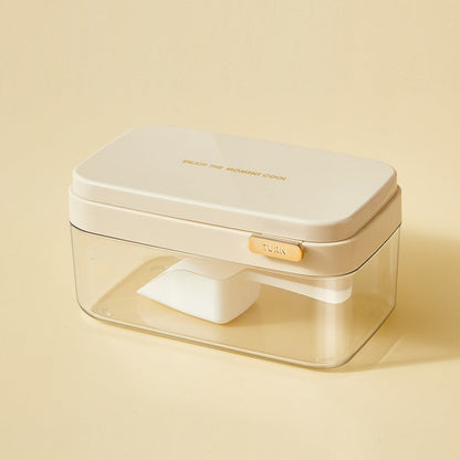 Ice Cube Mold One-click Deicing Press Flip Ice Maker Kitchen DealSniper.net Beige