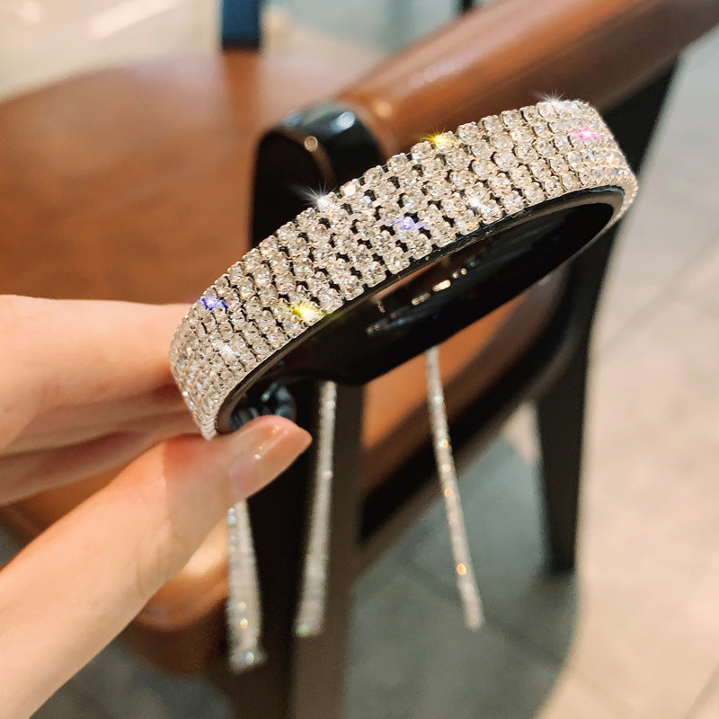 Frosted Candy Colored Rhinestone Hairpin Hair Ornaments Women DealSniper.net White drill