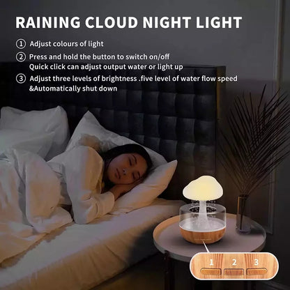 Rain Cloud Aroma Humidifier Raining Humidifier Water Drop Humidifier House dealsniper-net