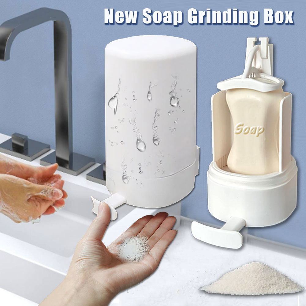 Soap Grinder Dispenser Soap Box Wall Mounted Dry Organizer Kitchen dealsniper-net