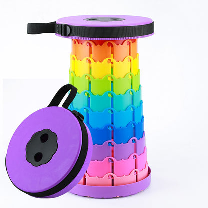 Children's Rainbow Folding Stool Portable Retractable Chair Kids dealsniper-net Adult Rainbow Purple