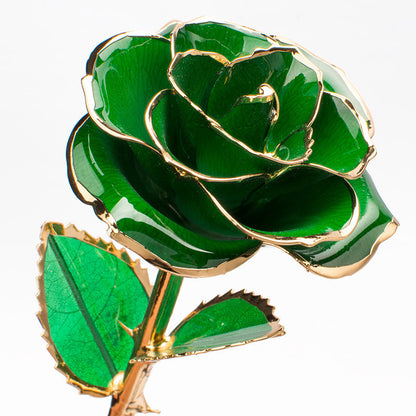 24K Gold-plated Rose Flower With A Gift Box Valentine's Day Gift