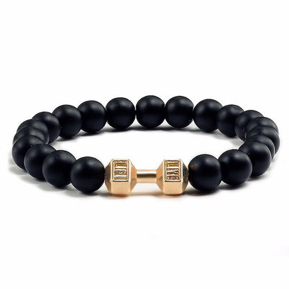 Natural Volcanic Stone Beads Bracelets Black Lava Men Women