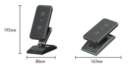 Three-in-one Folding Wireless Phone Charger Electronics DealSniper.net