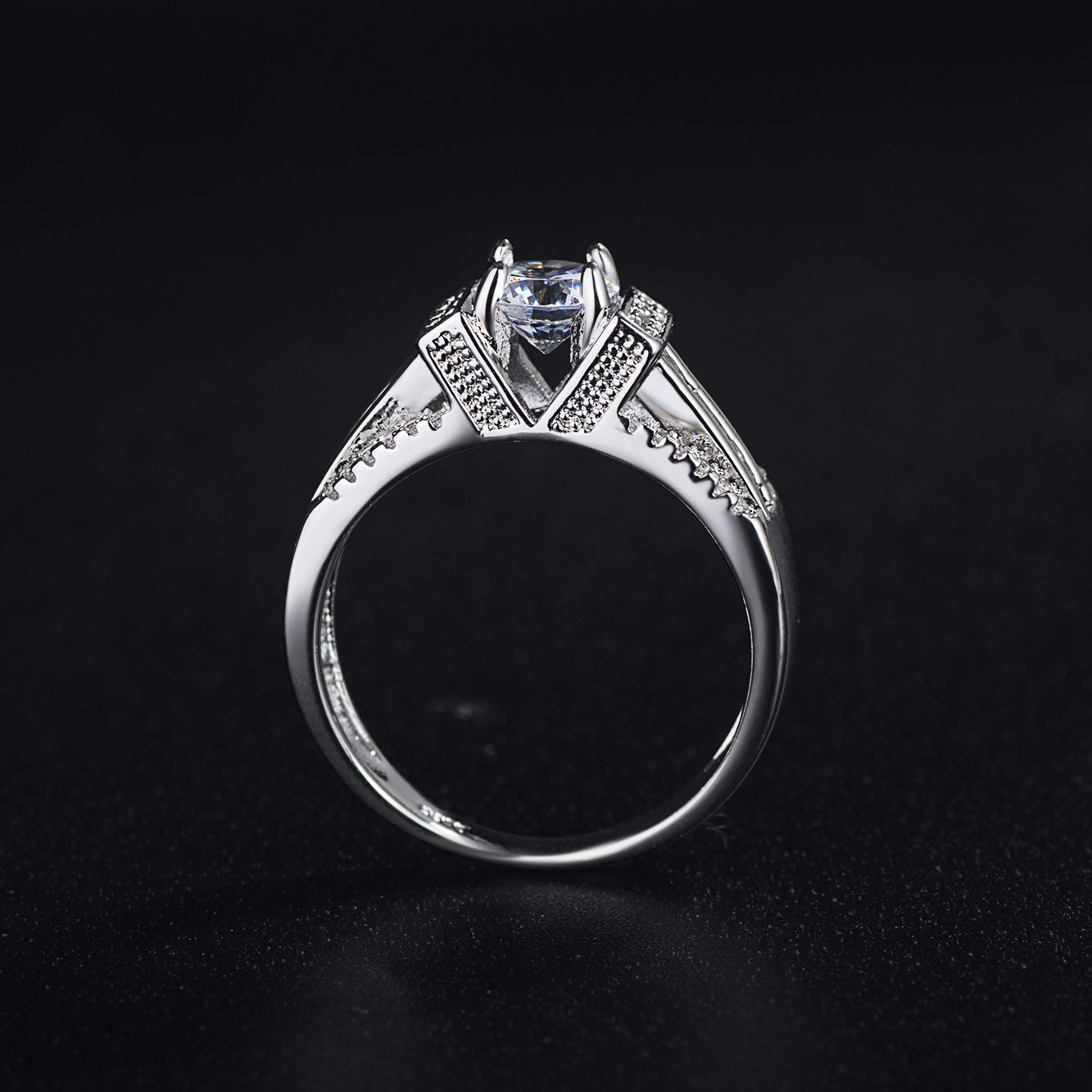 Diamond zircon geometric vintage jewelry ring ring female Jewelry dealsniper-net