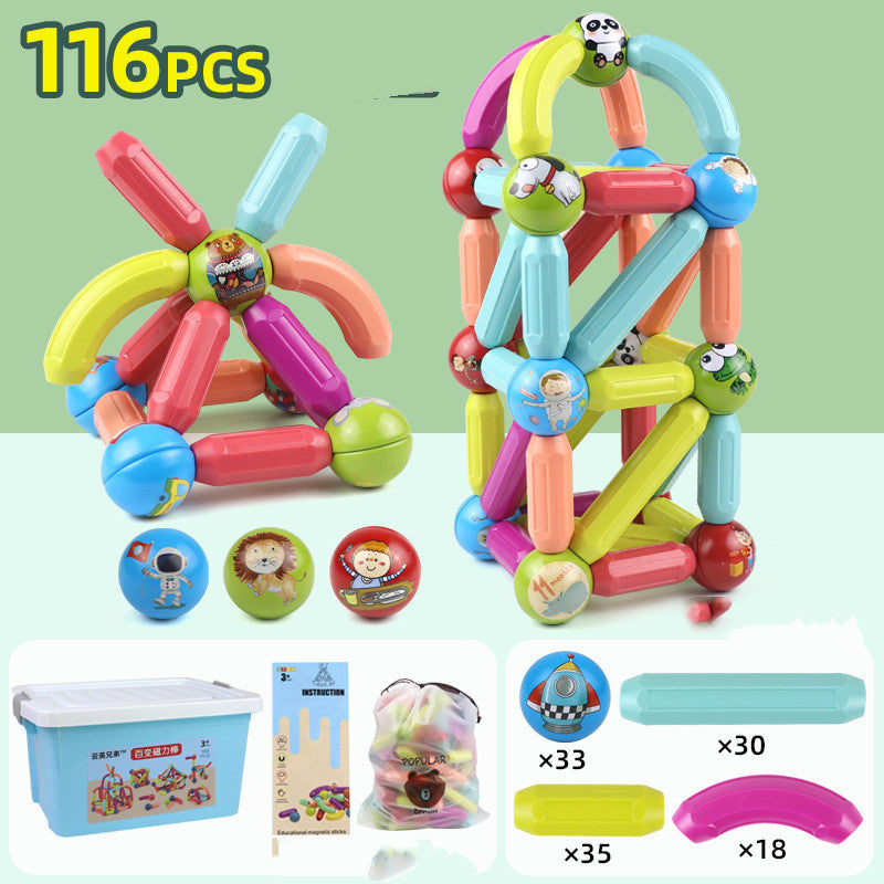 Big Size DIY Magnetic Construction Set Early Learning Constructor Kids DealSniper.net 116PCS