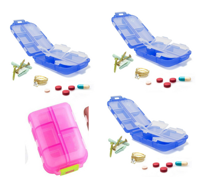 Travel Pill Organizer 10 Grid  Moisture Proof Pills Box