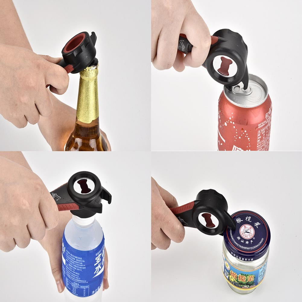 5 in 1 Creative Multifunction Stainless Steel Can Opener Beer Bottle Opener Kitchen DealSniper.net